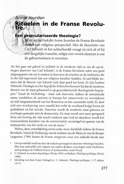 Rituelen in de Franse Revolutie - Groniek