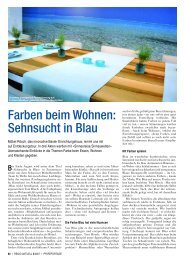 Farben beim Wohnen: Sehnsucht in Blau - roesch-basel