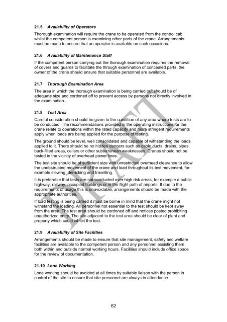 Maintenance, Inspection and Thorough Examination of Mobile Cranes