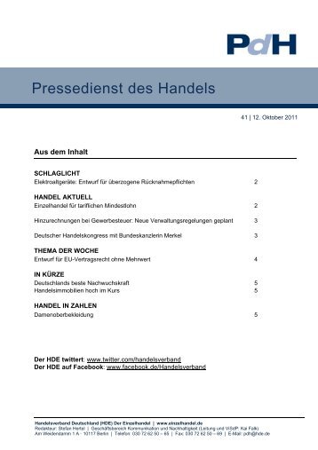 Pressedienst des Handels - marketmedia24