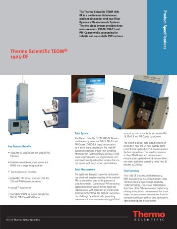 Thermo Scientific TEOM® 1405-DF - Instrumentcompaniet AS