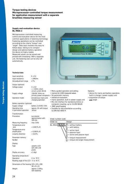 Electric fastening tools - psm-muenchen.de