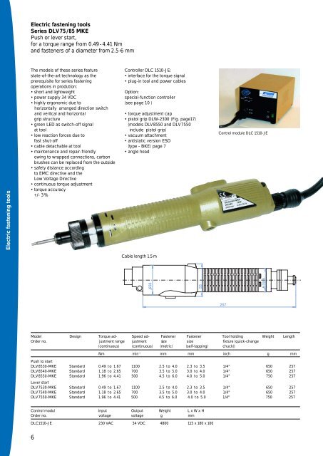 Electric fastening tools - psm-muenchen.de