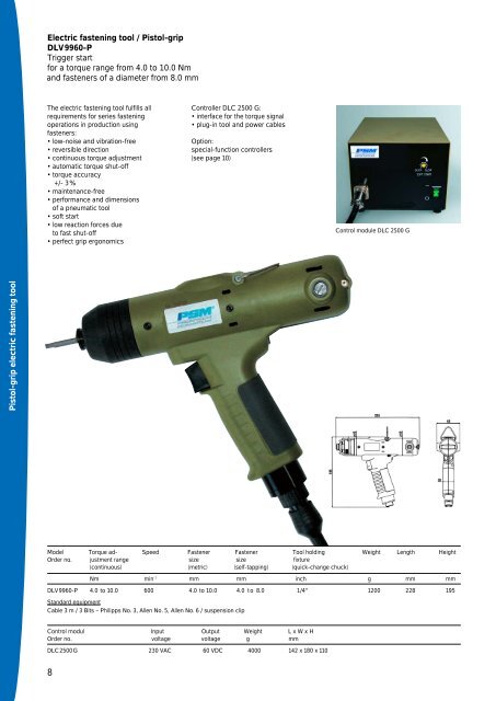 Electric fastening tools - psm-muenchen.de