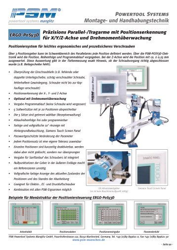 Powertool Systems Montage- und Handhabungstechnik