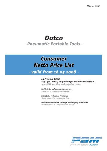 Consumer Netto Price List - psm-muenchen.de