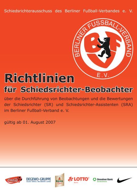Richtlinien - Berliner Fußball-Verband e.V.