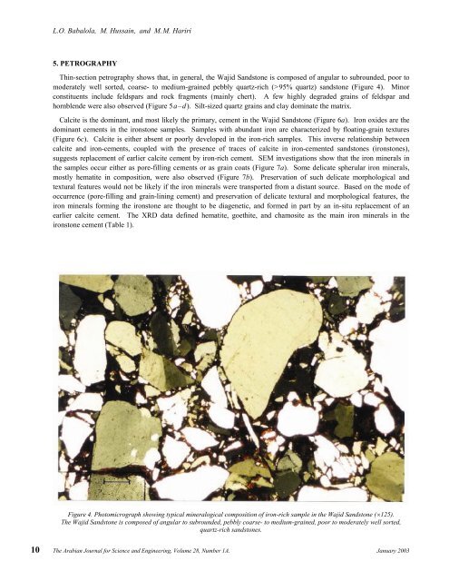 Origin of Iron-Rich Beds in the Basal Wajid Sandstone, Abha…