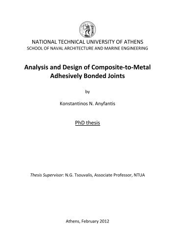 Analysis and Design of Composite-to-Metal Adhesively Bonded Joints