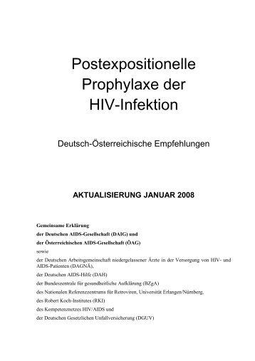 Leitlinien zur postexpositionellen Prophylaxe der HIV-Infektion