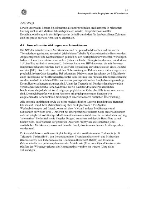 Leitlinien zur postexpositionellen Prophylaxe der HIV-Infektion