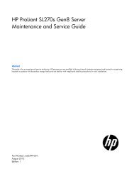HP ProLiant SL270s Gen8 Server Maintenance and Service Guide