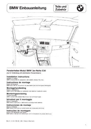 [BMW Einbauanleitung - E30-Talk