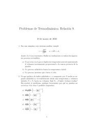 Problemas de Termodinámica. Relación 9.