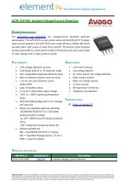 ACPL-K370/6: Isolated Voltage/Current Detectors - Farnell