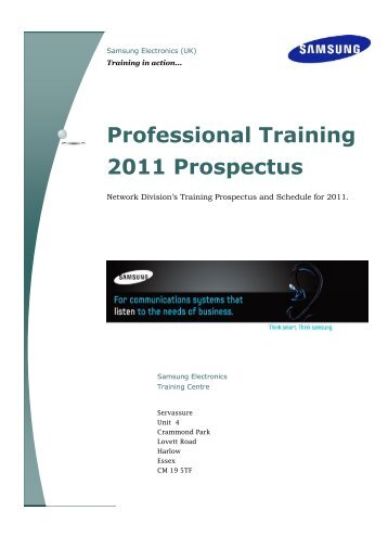 Professional Training 2011 Prospectus - Nimans