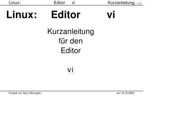 Linux: Editor vi