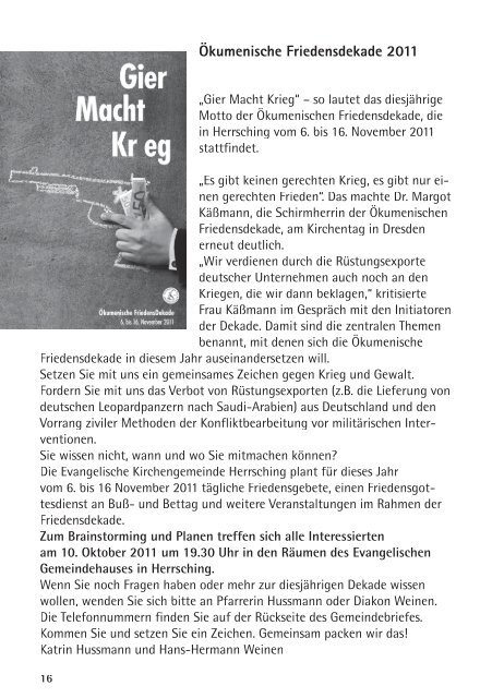 Gemeindebrief September bis November 2011 - Evangelische ...