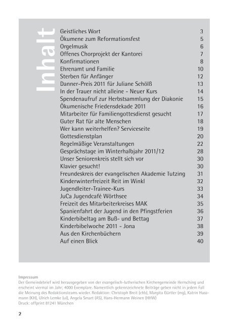 Gemeindebrief September bis November 2011 - Evangelische ...