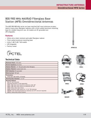 base station antennas - omnidirectional fiberglass - Diltronic