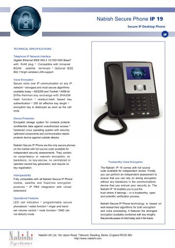 Nabishi Secure IP Desk Phone