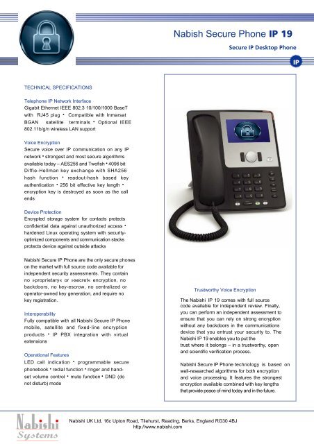 Nabishi Secure Ip Desk Phone