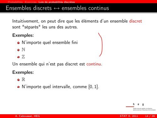 Statistiques II