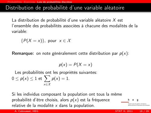 Statistiques II