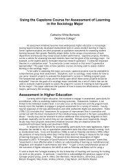 Assessment of Learning in the Sociology Major - Skidmore College