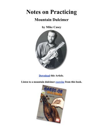 Notes on Practicing - Mel Bay's Dulcimer Sessions