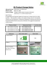 IEi Product Change Notice