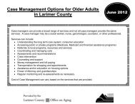 Case Management Options for Older Adults in Larimer County