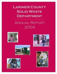 Larimer County Solid Waste Department - About Larimer County