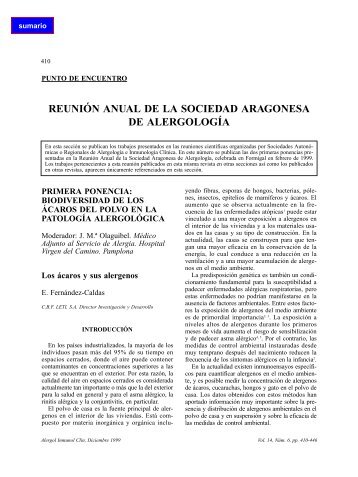 Los ácaros y sus alergenos - Alergología e Inmunología Clínica