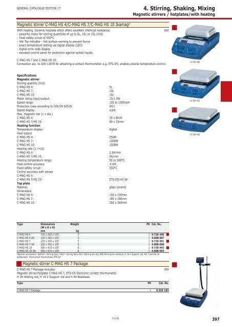 Magnetic stirrers / hotplates