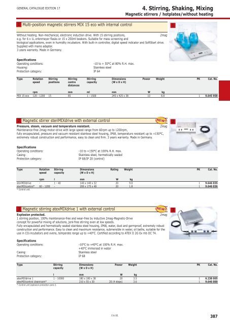 Magnetic stirrers / hotplates