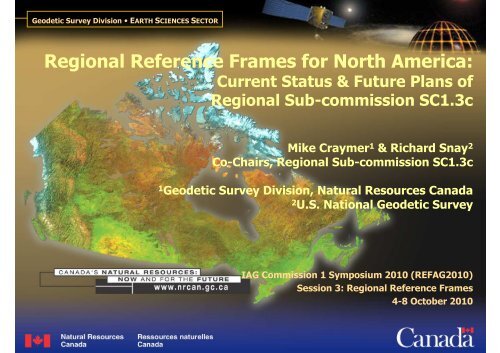 Regional Reference Frames For North America Iag Commission 1
