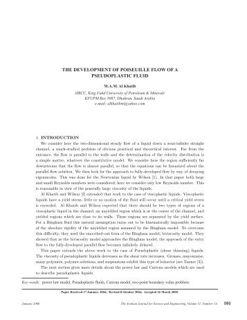 the development of poiseuille flow of a pseudoplastic fluid