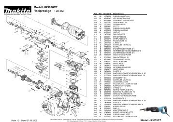 Modell JR3070CT Reciprosäge