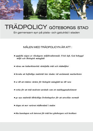 Trädpolicy - Göteborg