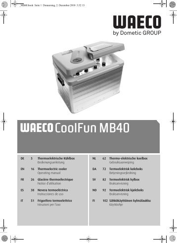 Instrucciones de uso - Waeco