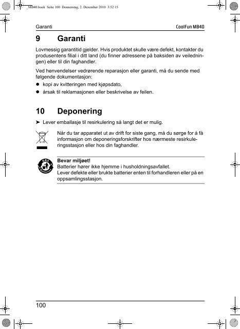 Instrucciones de uso - Waeco