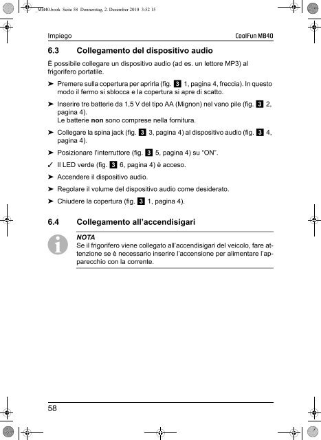 Instrucciones de uso - Waeco