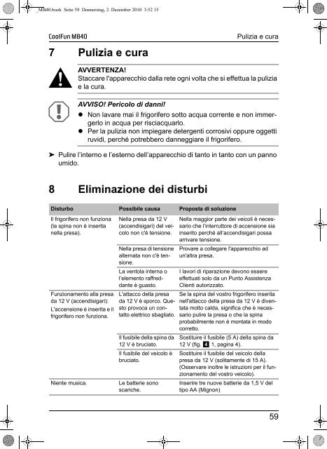 Instrucciones de uso - Waeco