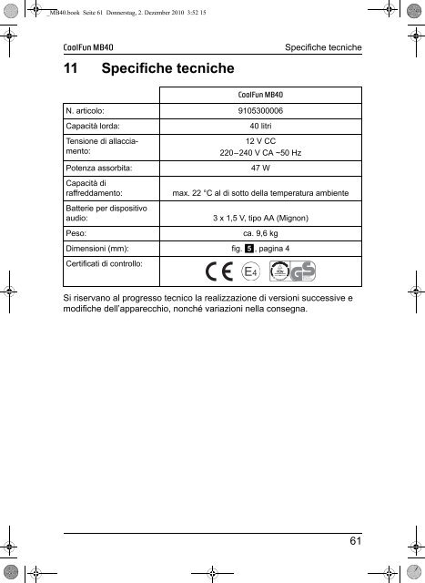 Instrucciones de uso - Waeco