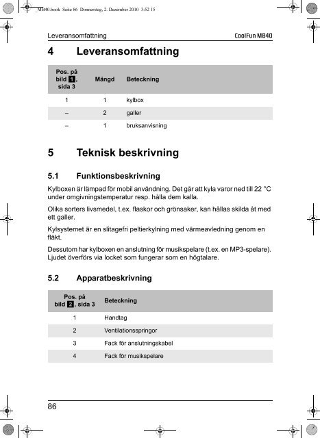 Instrucciones de uso - Waeco