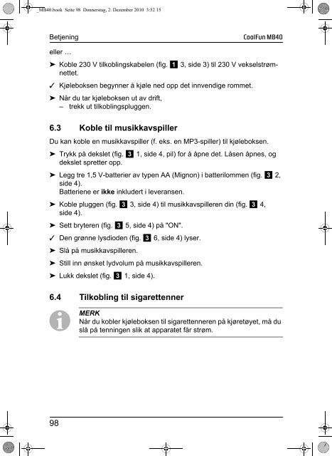 Instrucciones de uso - Waeco