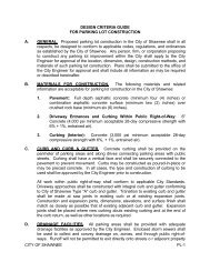 Design Criteria Guide for Parking Lot Construction - City of Shawnee