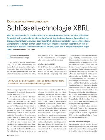 Schlüsseltechnologie XBRL - anubo