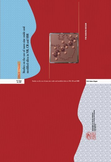 Studies on the use of nano zinc oxide and modified silica in NR, CR ...